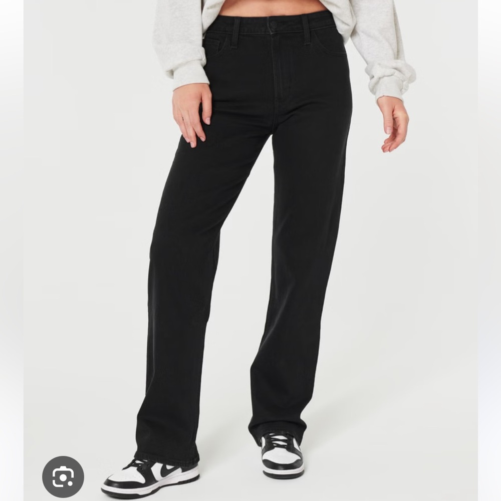 Ultra High-Rise Black Dad Jeans